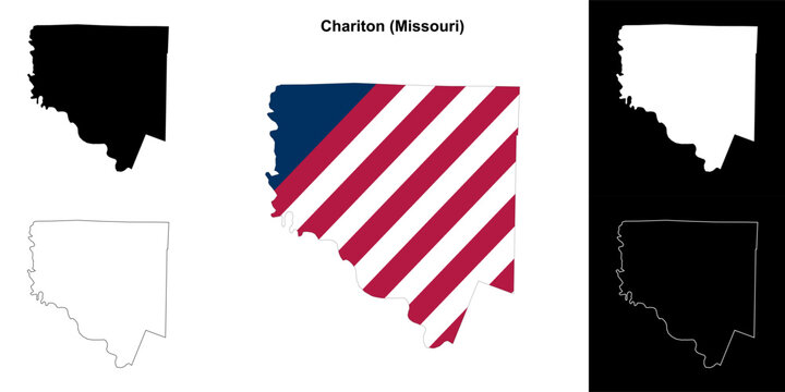 Chariton County (Missouri) outline map set