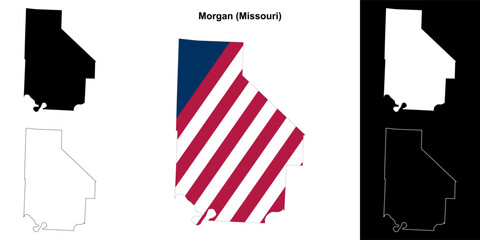 Morgan County (Missouri) outline map set