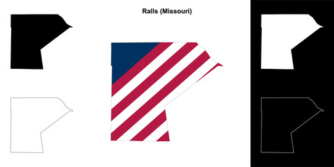Ralls County (Missouri) outline map set