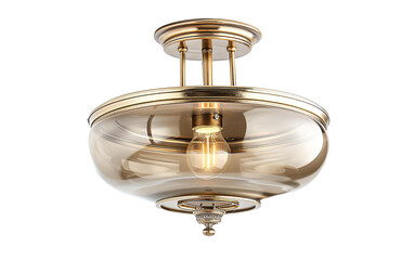 Ceiling lamp on transparent or white background