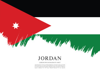 Flag of Jordan, vector illustration 