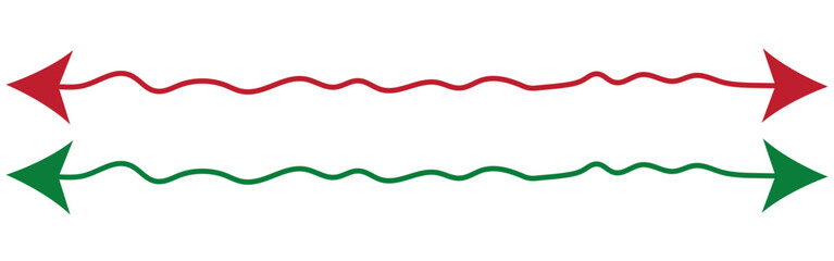 Dual semi circle arrow. Vector illustration. Semicircular curved thin long double ended arrow. Long arrow vector icon. Black horizontal double arrow. Vector 10 Eps. Black simple symbol for measuring.