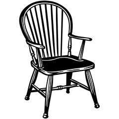 Chair  silhouette vector art illustration