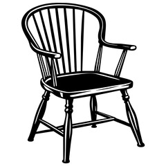 Chair  silhouette vector art illustration