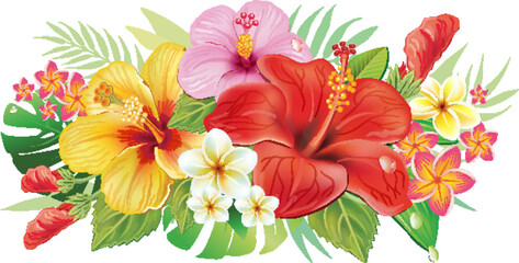 Arrangement from hibiscus flowers - 771772097