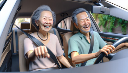 Obraz premium couple in the car