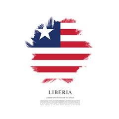 Flag of Liberia, vector illustration 