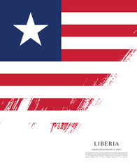 Flag of Liberia, vector illustration 