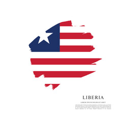 Flag of Liberia, vector illustration 