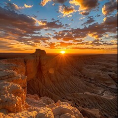 nset over Walls of China in Mungo National Park