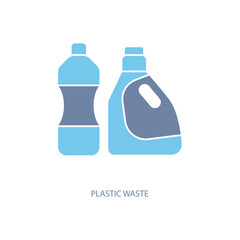 plastic waste concept line icon. Simple element illustration. plastic waste concept outline symbol design.