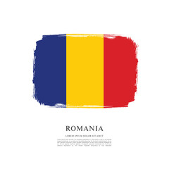 Flag of Romania, vector illustration 