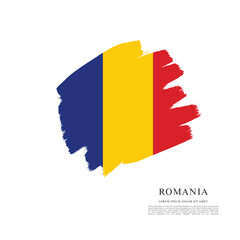 Flag of Romania, vector illustration 