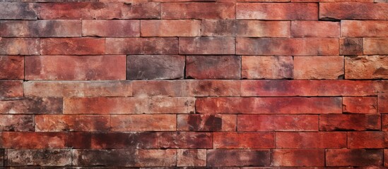 A detailed closeup showcasing the intricate brickwork of a red brick wall. The pattern of rectangles formed by the bricks creates a stunning art piece with a natural earthy tone