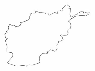 Afghanistan map outline
