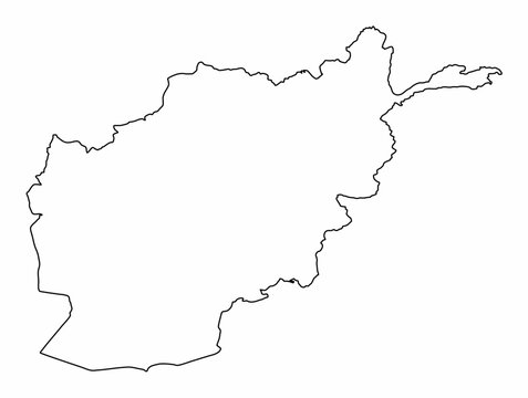 Afghanistan map outline