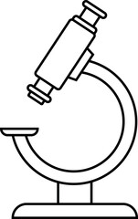 Simple microscope line icon. Stroke pictogram. Vector illustration isolated on a white background. Premium quality symbol. Vector sign for mobile app and web sites.