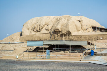 Ziggurat structure in Tepe Sialk archeological site in a suburb of city of Kashan, Iran