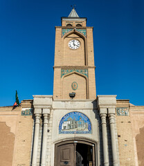 Clock tower of Vank - Holy Savior Cathedral in Isfahan, Iran