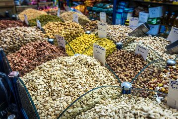 Seeds for sale in shop in Isfahan city, Iran