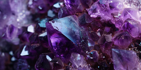 Purple mineral Amethyst background, Closeup shot of a purple amethyst texture, Surface of Sugilite...