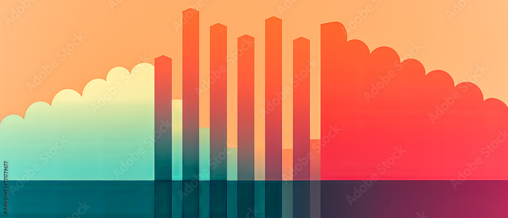 Poster a sales chart displaying high and low indicators, representing fluctuations in sales performance ove