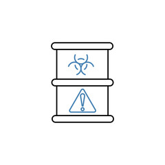 hazardous waste concept line icon. Simple element illustration. hazardous waste concept outline symbol design.