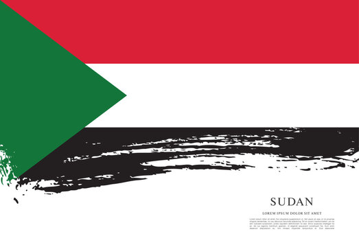 Flag of Sudan, vector illustration 