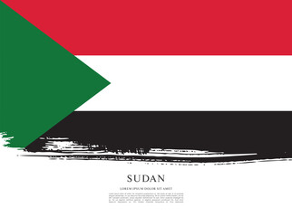 Flag of Sudan, vector illustration 