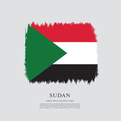 Flag of Sudan, vector illustration 