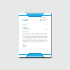 Blue Letterhead Template for any commercial purposes
