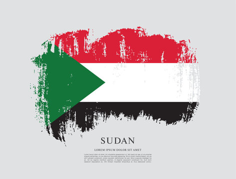 Flag of Sudan, vector illustration 