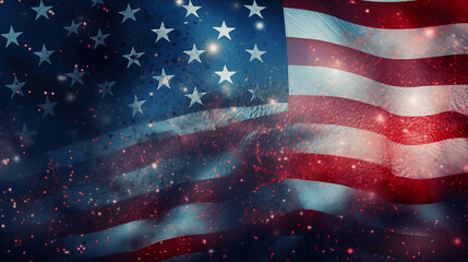 USA 4th of july background. - obrazy, fototapety, plakaty