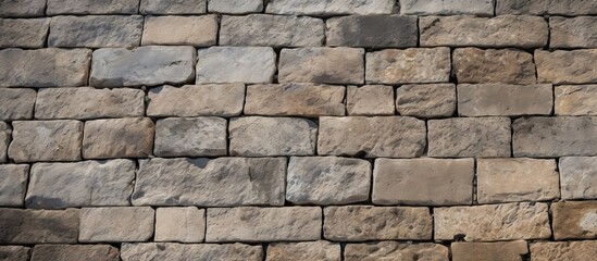 Obraz premium A detailed shot showcasing a brick wall with a few missing bricks, highlighting the sturdy building material used in the construction of the property