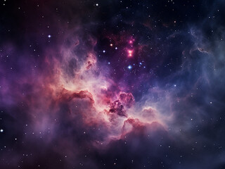 The allure of cosmic nebulae in the universe. AI Generation.