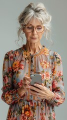Woman With Glasses Talking on Cell Phone