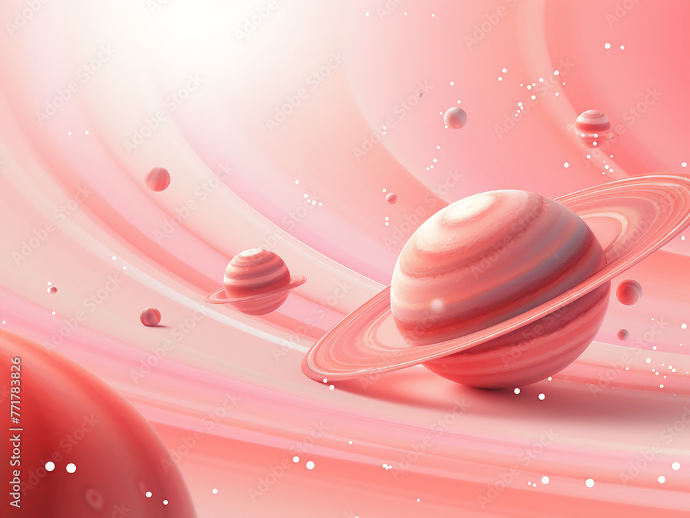 Canvas Prints celestial wonders: planets red in the universe. ai generation.