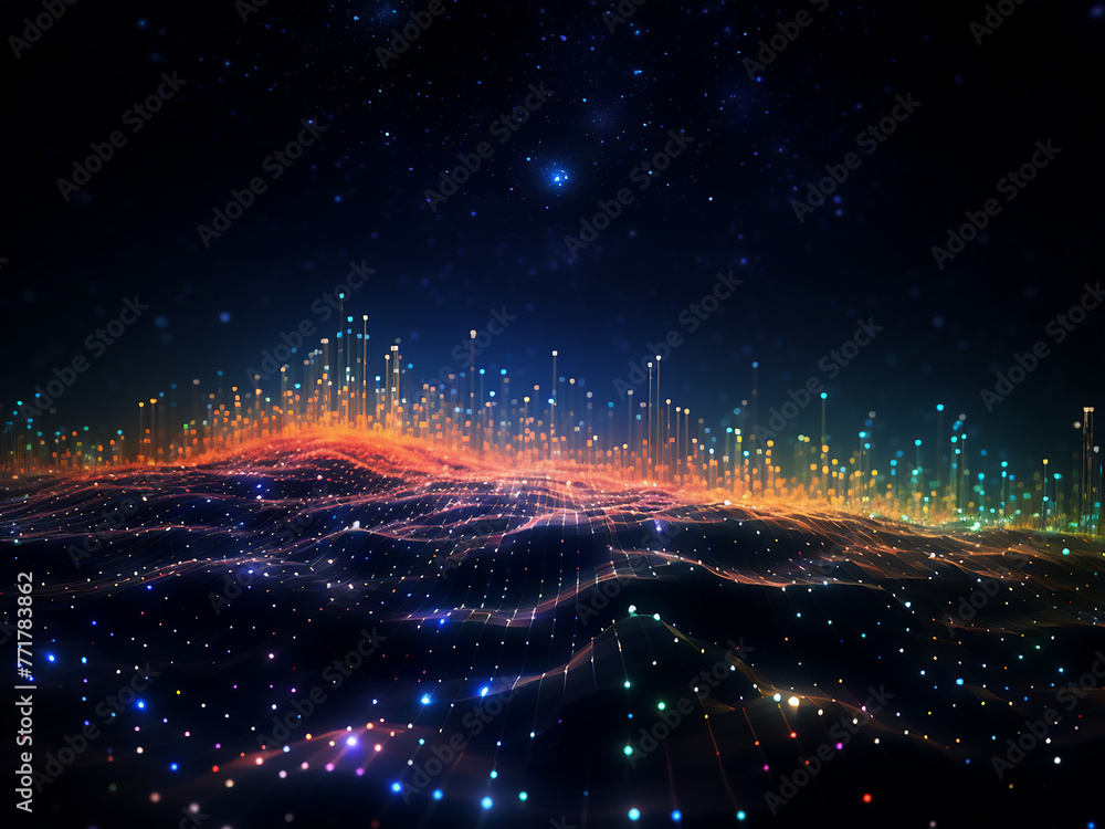 Sticker the universe sparkles with the glow of cosmic rays. ai generation.