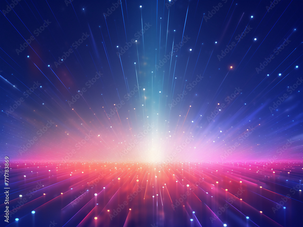 Canvas Prints bright cosmic rays illuminate the space beyond our world. ai generation.