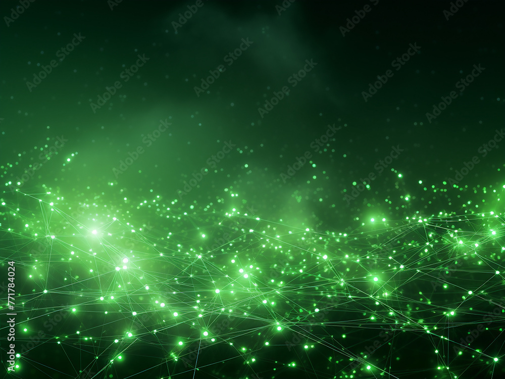 Canvas Prints cosmic rays green streak through space. ai generation.
