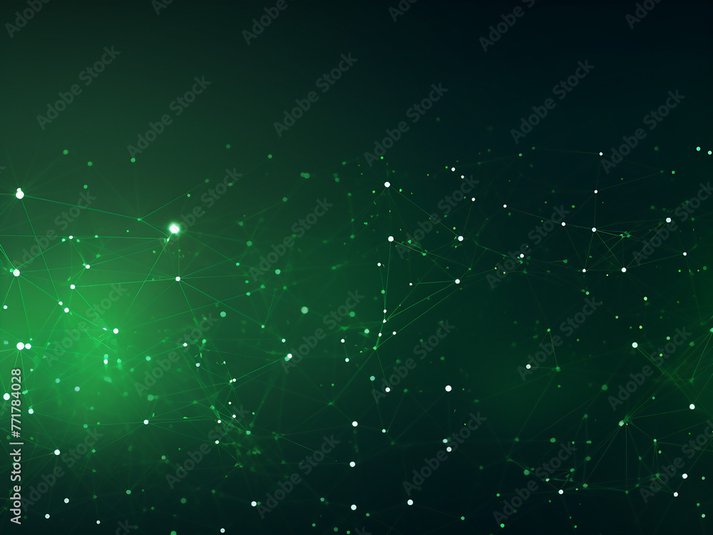 Poster a mesmerizing display of cosmic rays green. ai generation.