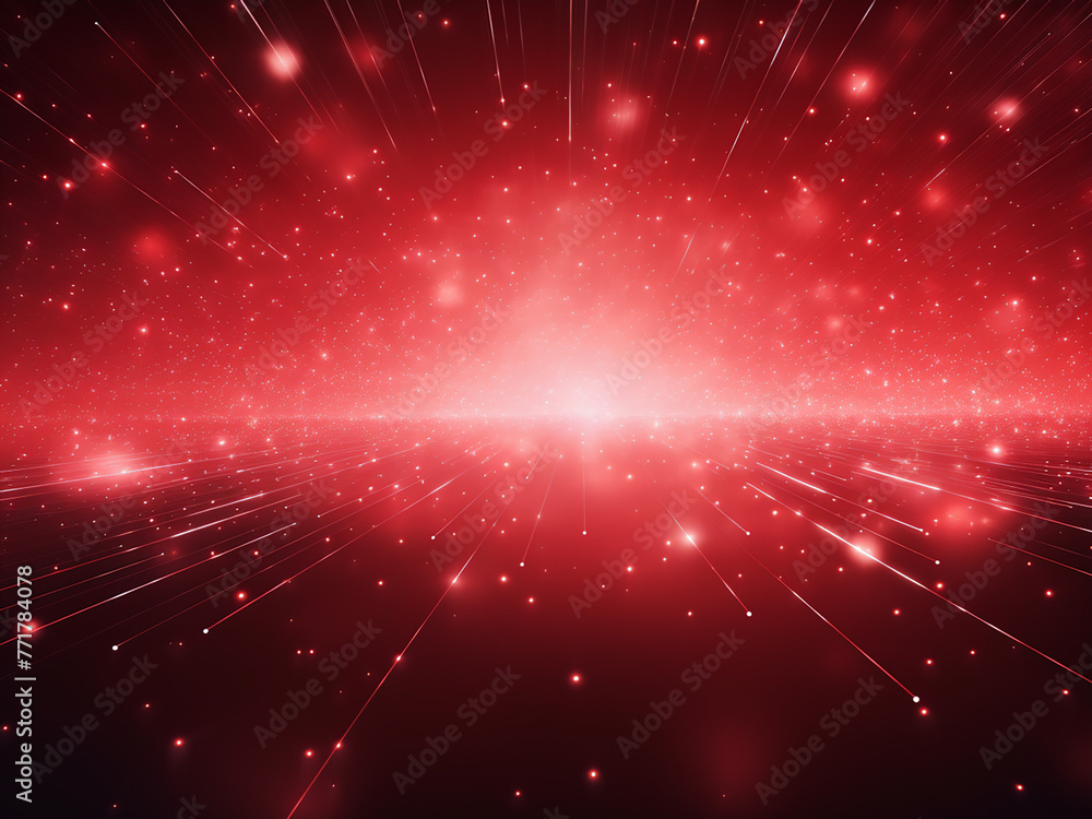 Canvas Prints enigmatic cosmic rays red in the cosmos. ai generation.