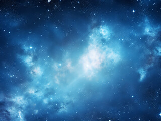 Fototapeta na wymiar Radiant Galaxies Blue amidst the stellar backdrop. AI Generation.