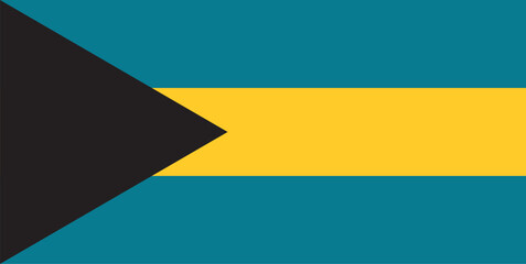 Flag of The Bahamas, vector illustration 