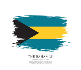 Flag of The Bahamas, vector illustration 