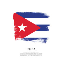 Obraz na płótnie Canvas Flag of Cuba, vector illustration 