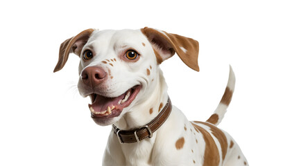 cute pointed dog isolated on transparent background