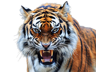 A potrait of the nagry tiger.