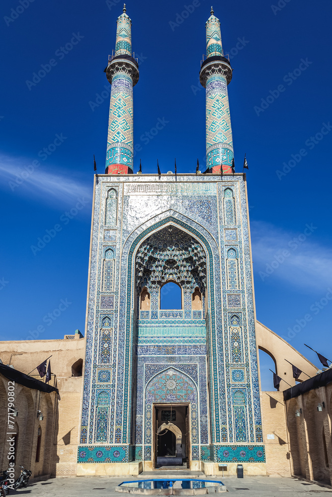 Canvas Prints Facade of Jameh Mosque of Yazd city, Iran