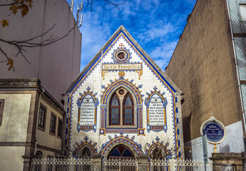 Exterior of Evangelical Methodist church in Cedofeita area of Porto, Portugal